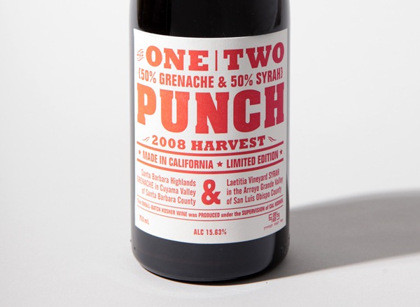 One Two Punch Wine Label