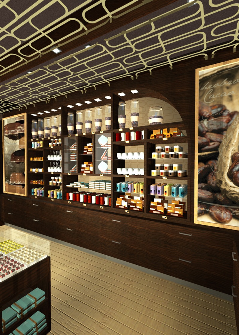 Cacao Lounge - Interior Branding Retail Shelves