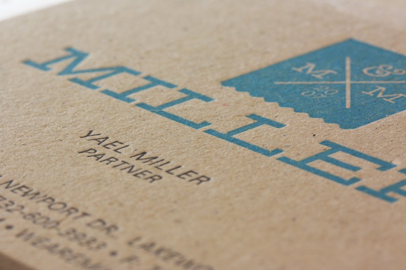 Miller Creative Business Cards - Closeup