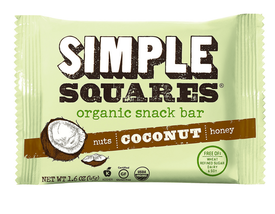 simple squares coconut wrapper with custom illustration