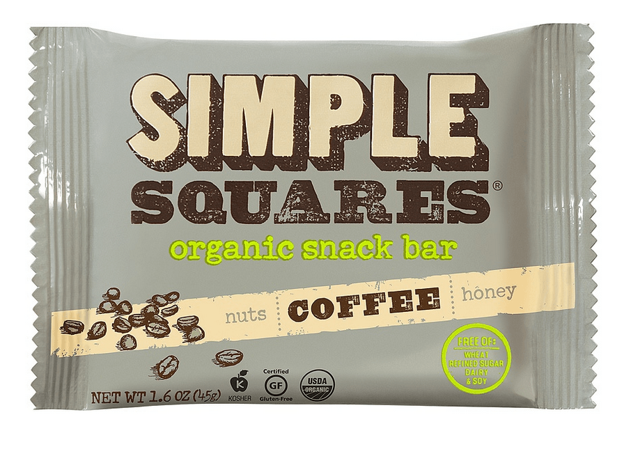 simple squares coffee wrapper with custom illustration