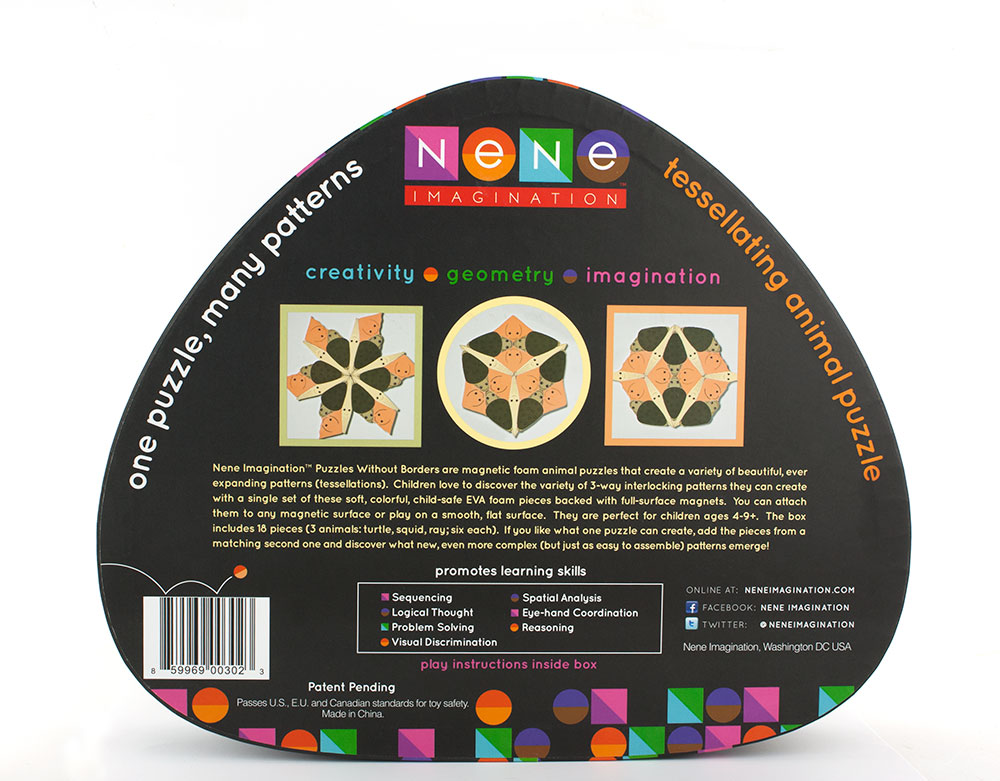 Nene Imagination Toy Packaging - Black Back of Box