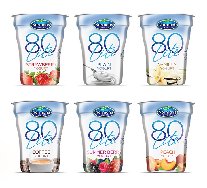 Branding and Packaging Design, 80 Lite Low Calorie Yogurt