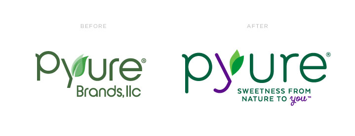 Pyure Logo Before and After