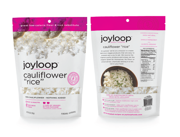 Joyloop Cauliflower Rice - Packaging Design