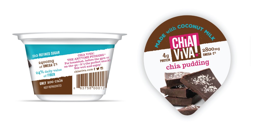 Branding and Packaging Design for Chia Viva Pudding by Miller