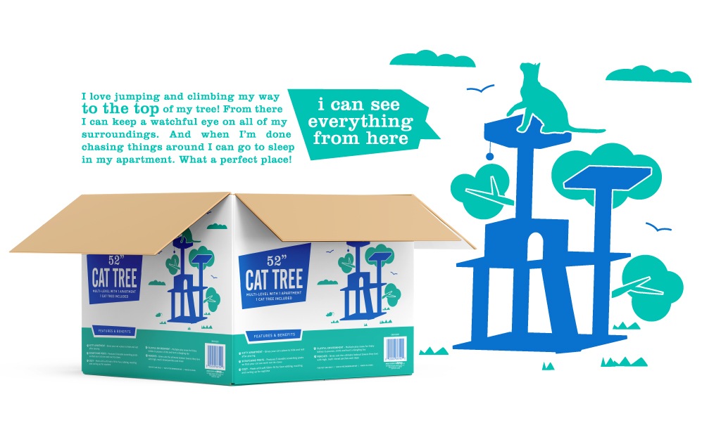 Frisco Branding - Cat Tree Packaging Design