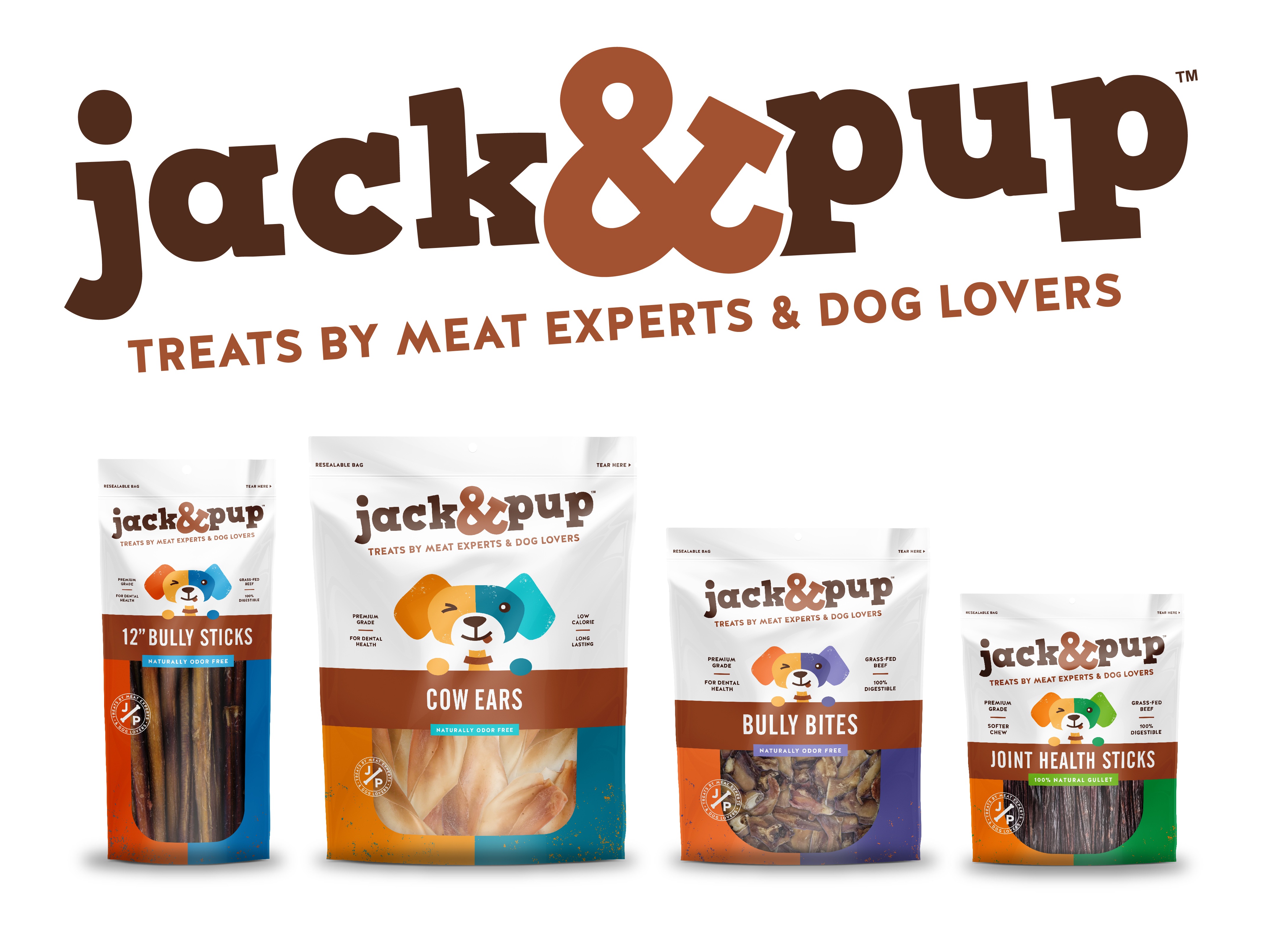 Jack and Pup Dog Treats Branding and Packaging