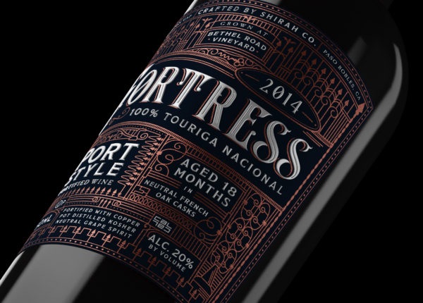 Fortress Port Wine Label Bottle