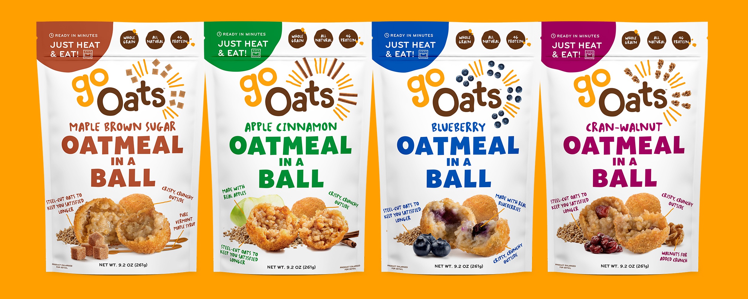 GoOats Branding and Packaging Design - as seen on Shark Tank