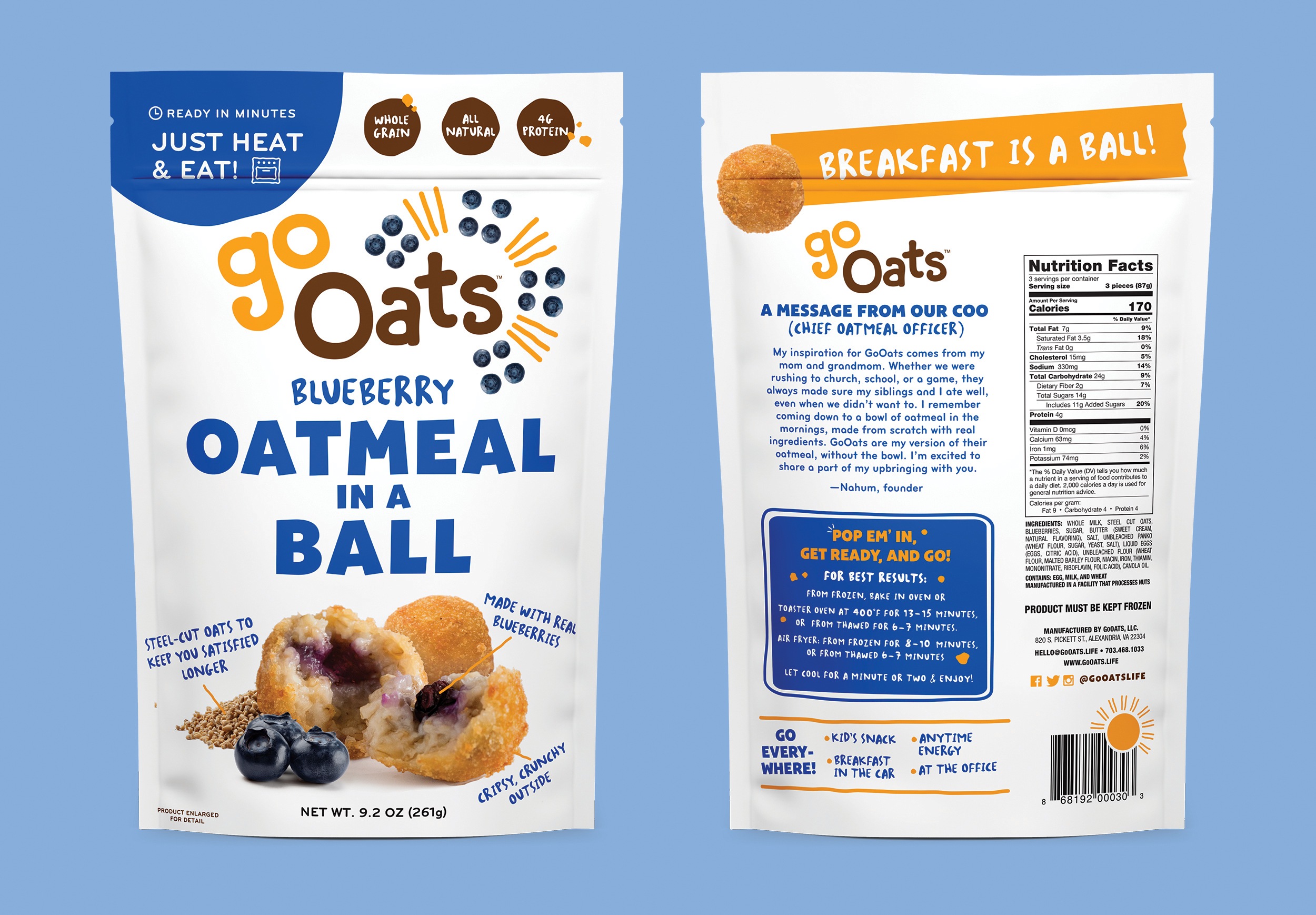 GoOats Branding and Packaging Design - as seen on Shark Tank